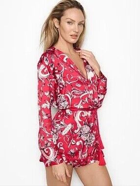 Victoria's Secret Satin Romper L